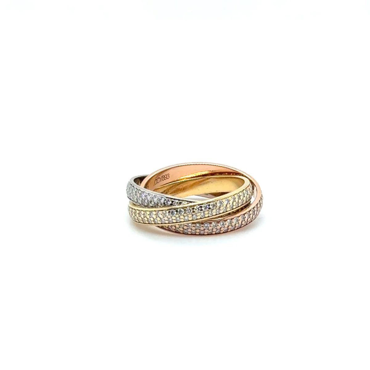 Cartier - Bague Trinity - Petit modèle - Pavée diamants - Image 3