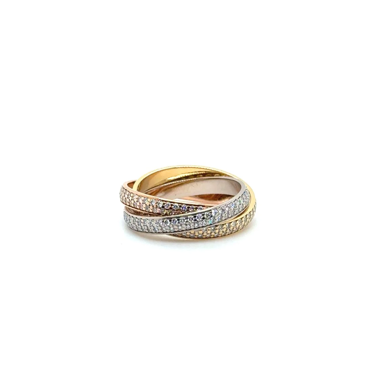 Cartier - Bague Trinity - Petit modèle - Pavée diamants - Image 4
