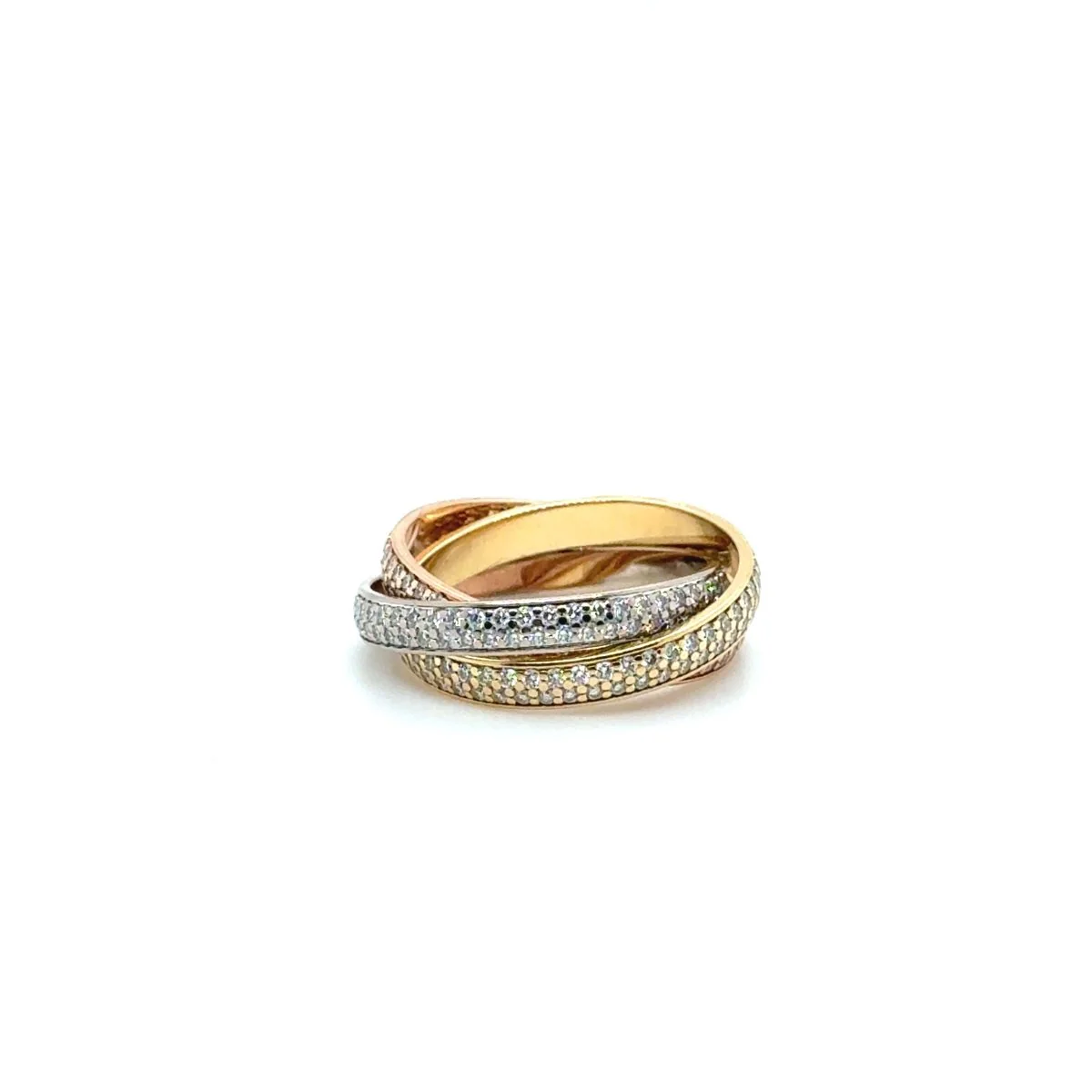 Cartier - Bague Trinity - Petit modèle - Pavée diamants - Image 5