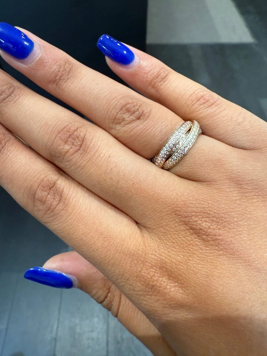 Cartier - Bague Trinity - Petit modèle - Pavée diamants - Image 6