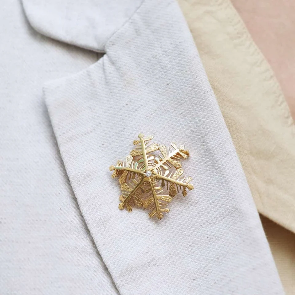Broche Épingle en or et diamant - Image 2