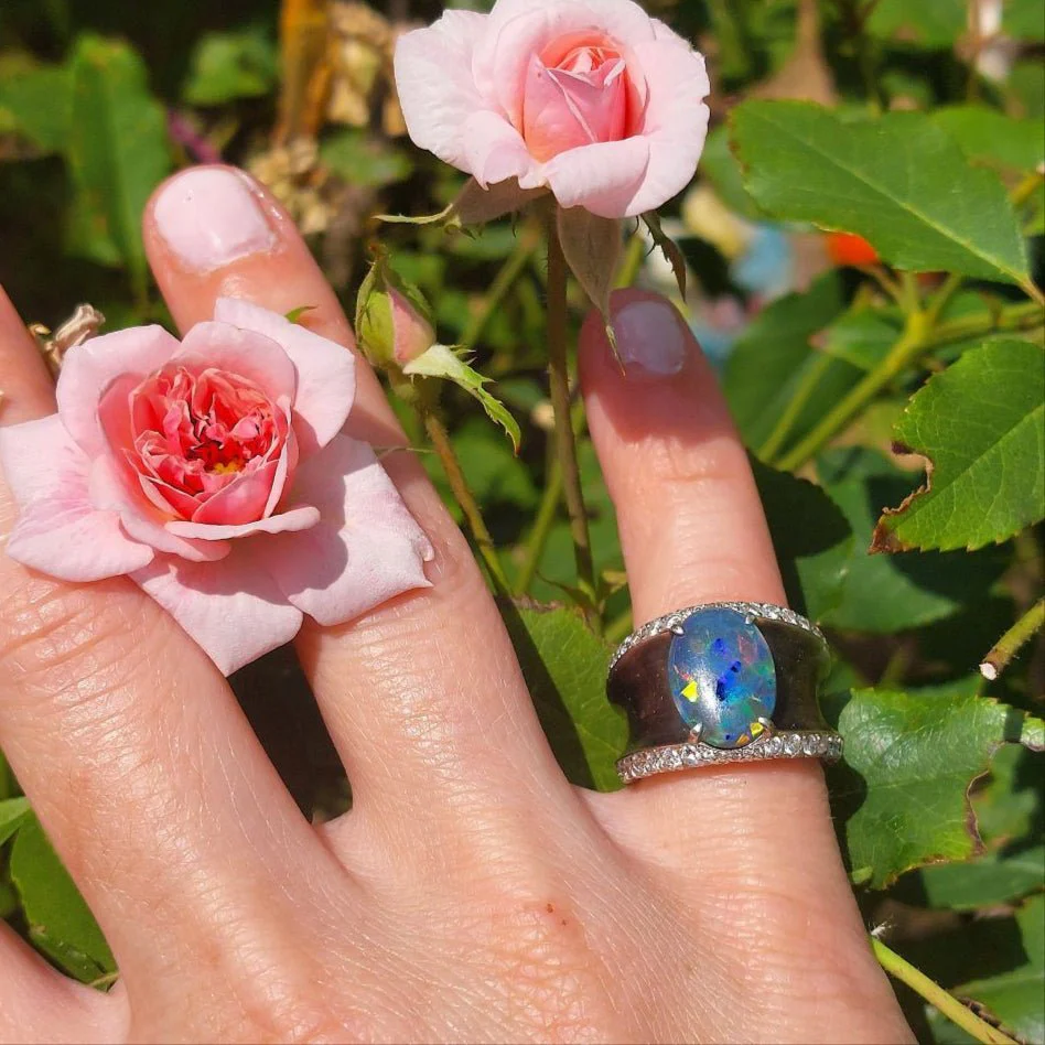 Bague Lorenz Baümer en argent, platine et opale - Image 2