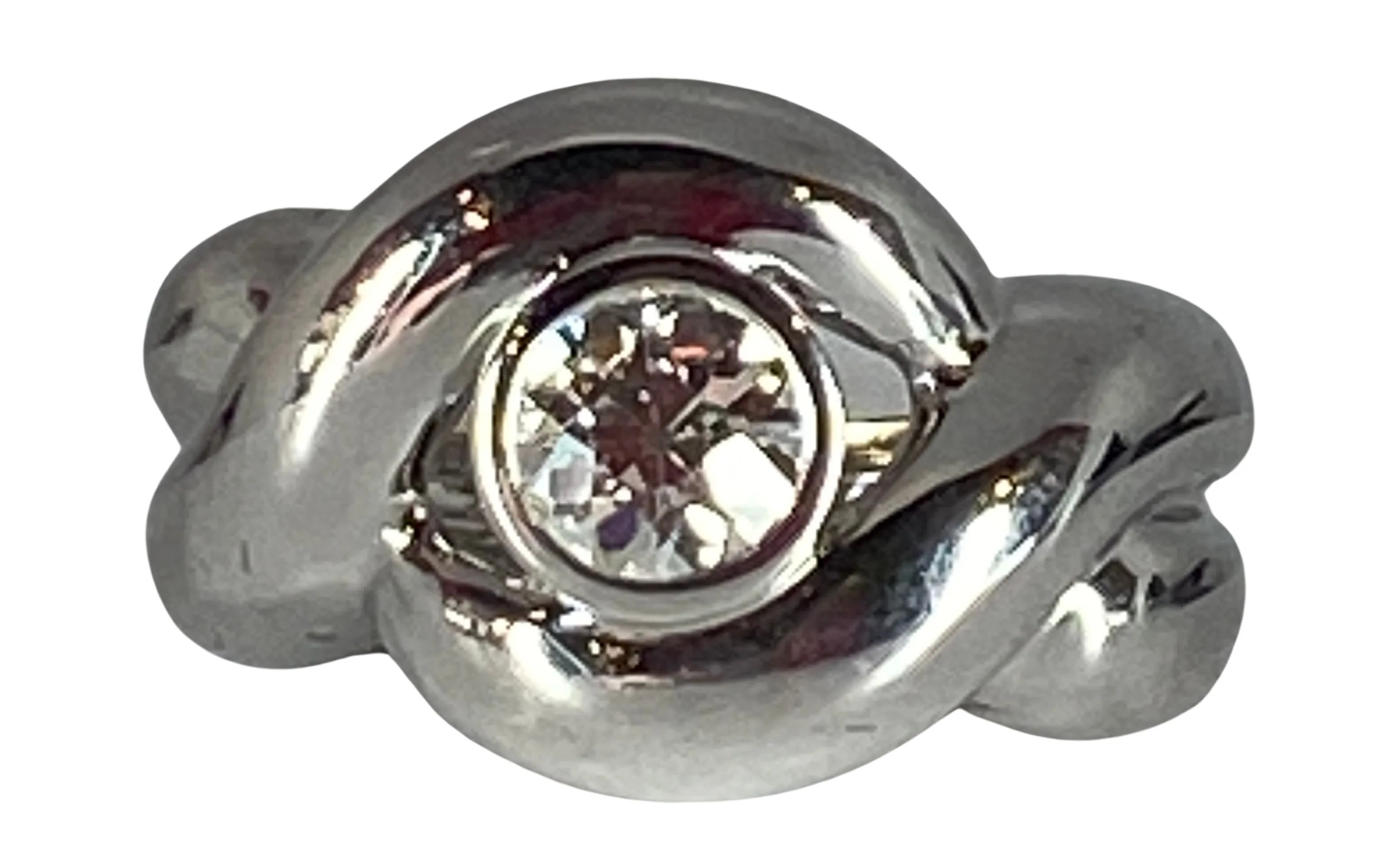 Bague Bandeau en or blanc et diamant