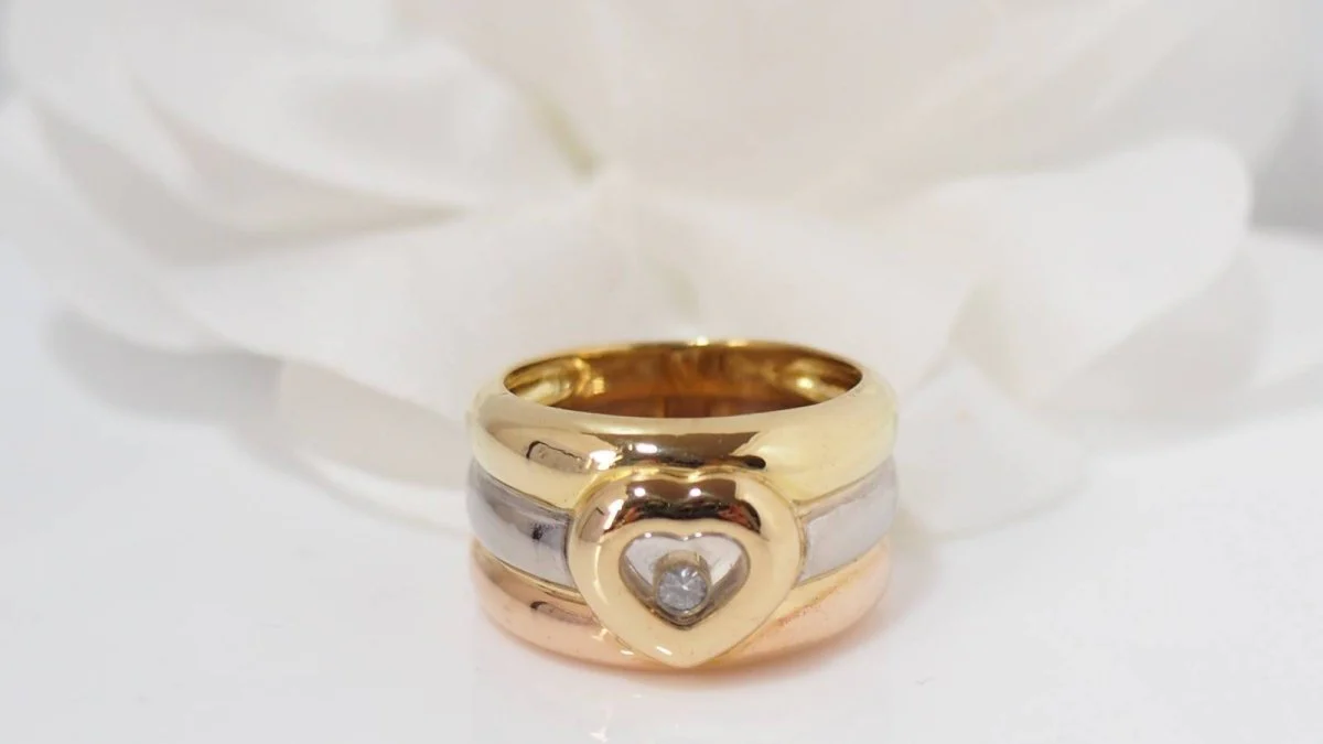 Bague Chopard Happy Diamond 3 ors et diamant - Image 2