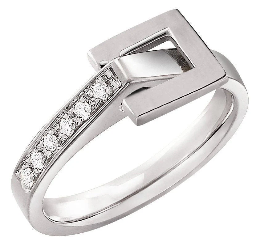 Bague Lilistone or gris diamants
