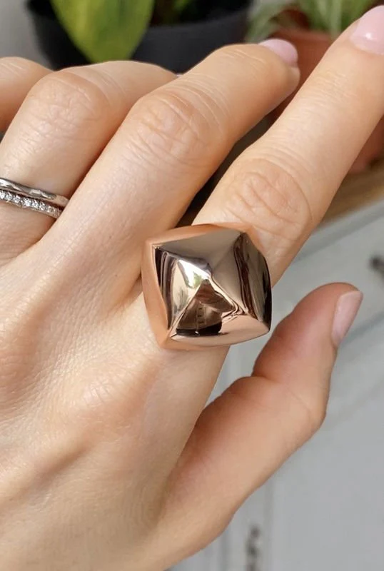 Bague HERMÈS "Collier de chien rock" en or rose 18k - Image 3