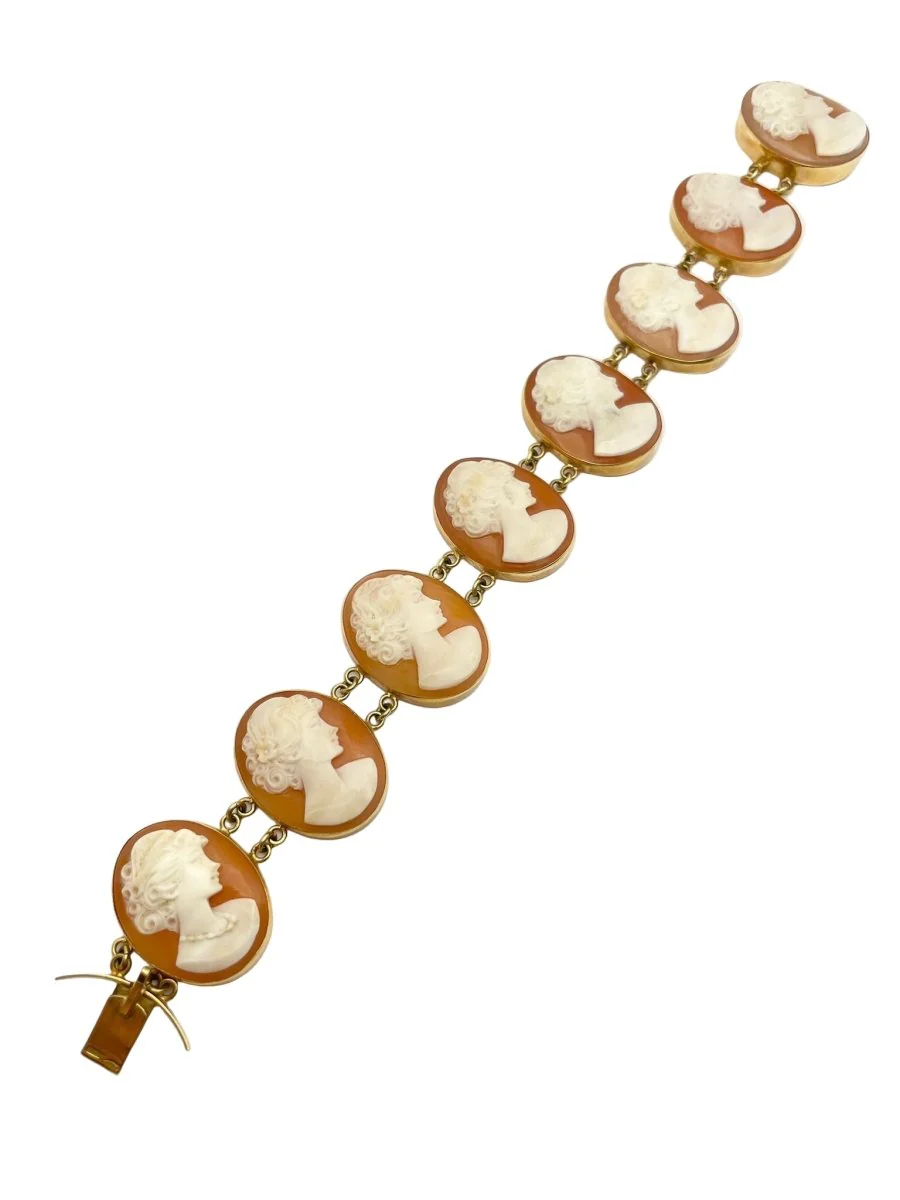 Bracelet camée en or jaune - Image 5