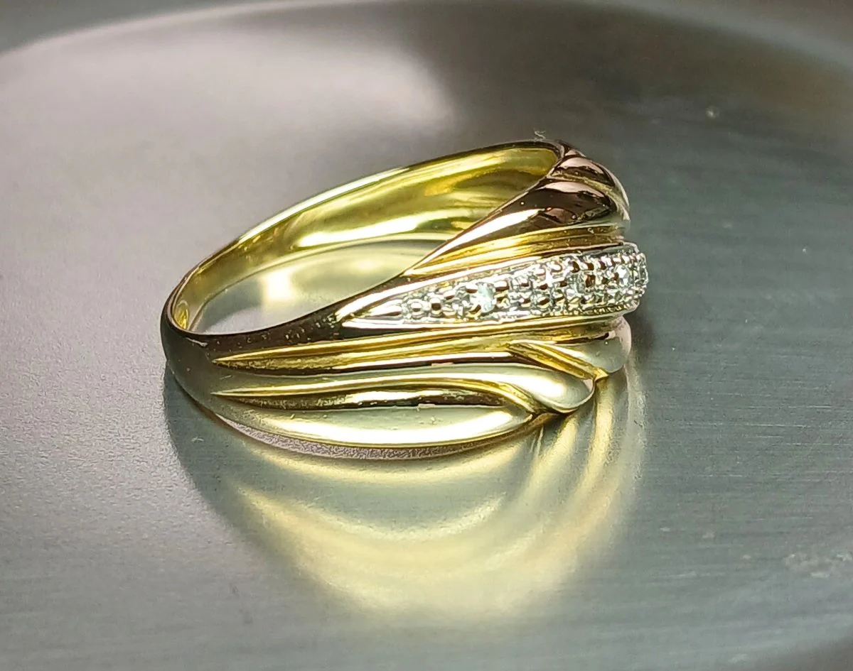 Bague drapé en or jaune - Image 3
