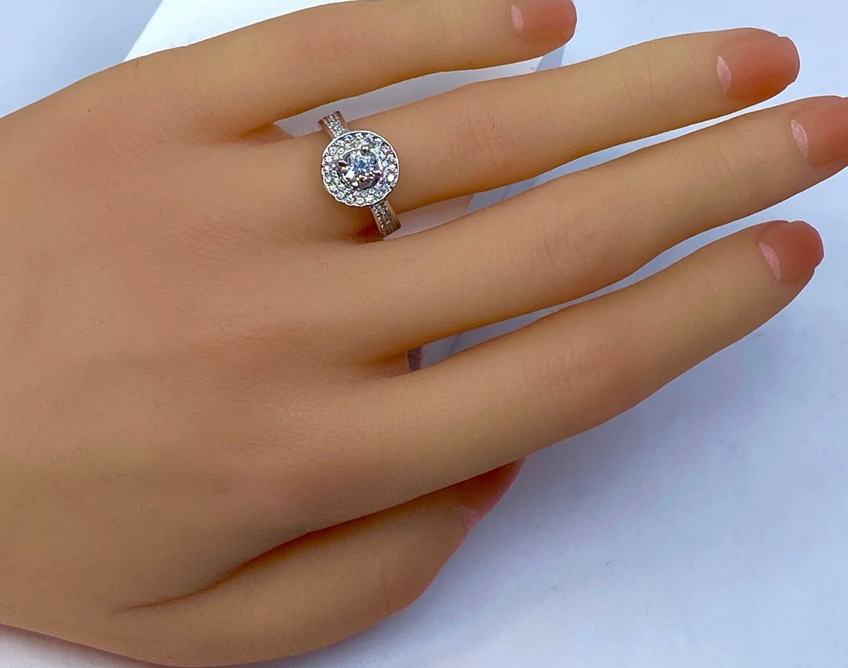 Bague en or blanc 18 carats en diamants - Image 11