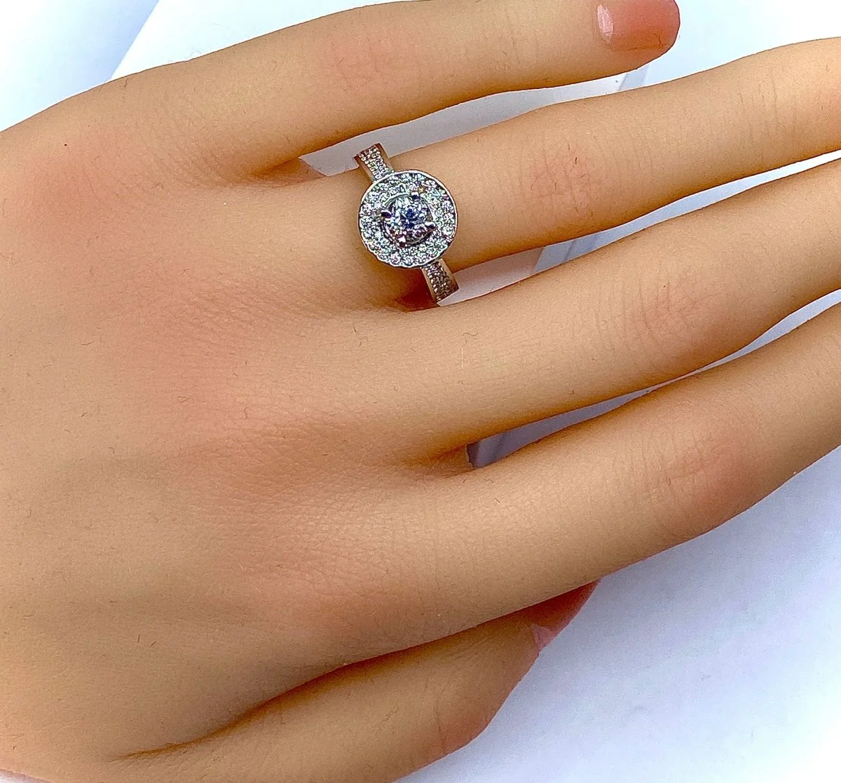 Bague en or blanc 18 carats en diamants - Image 13