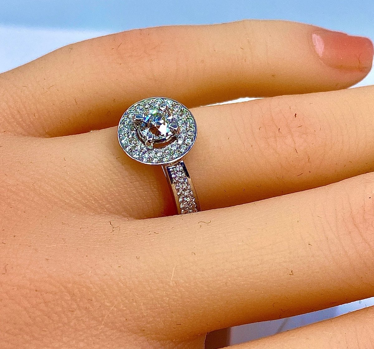 Bague en or blanc 18 carats en diamants - Image 6