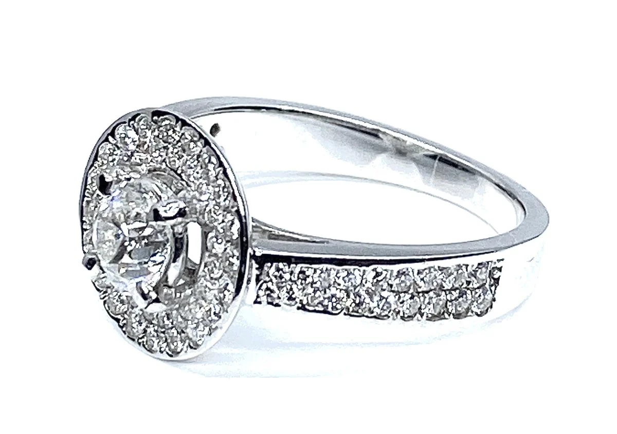 Bague en or blanc 18 carats en diamants - Image 8