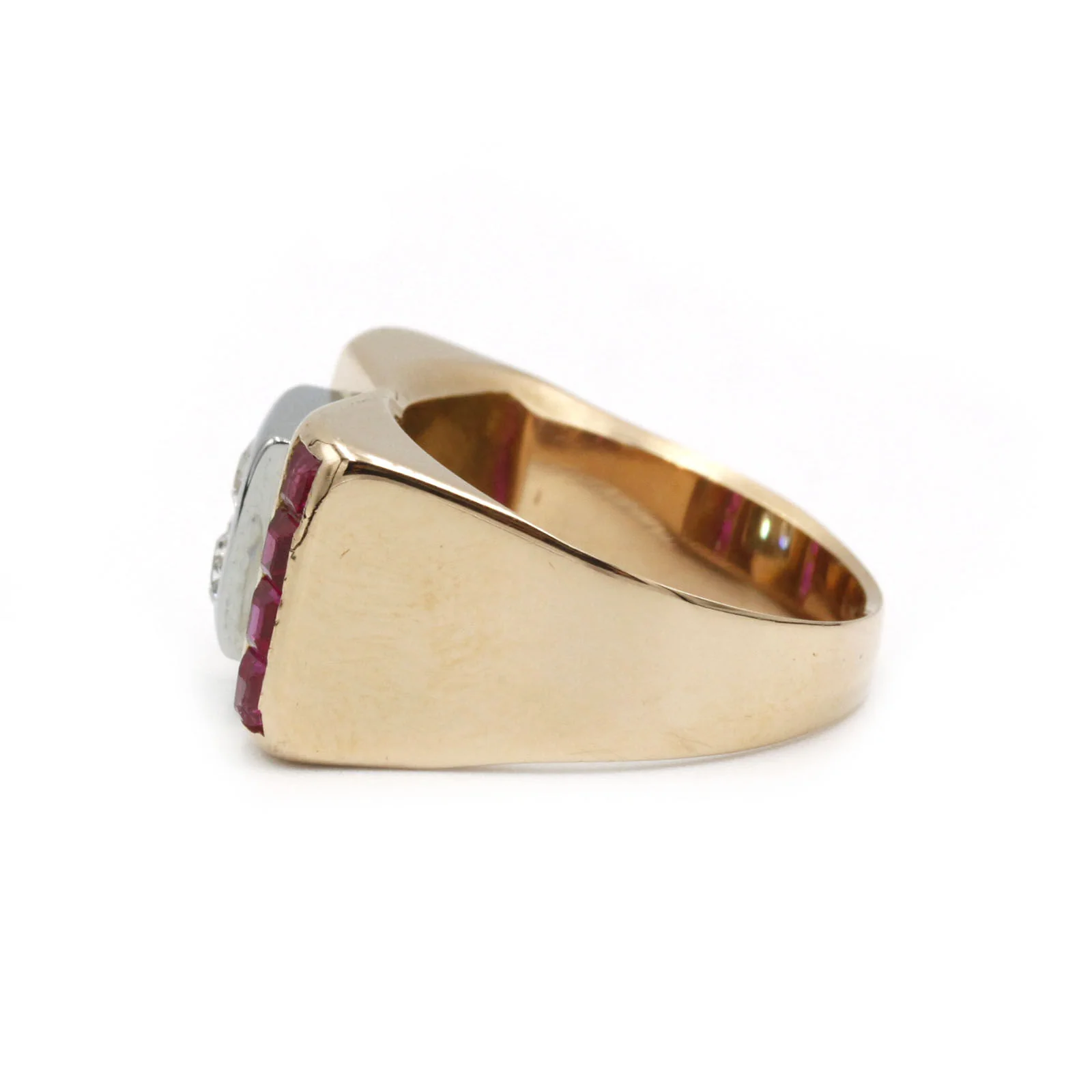 Bague TANK - Or, diamants et rubis - Image 4