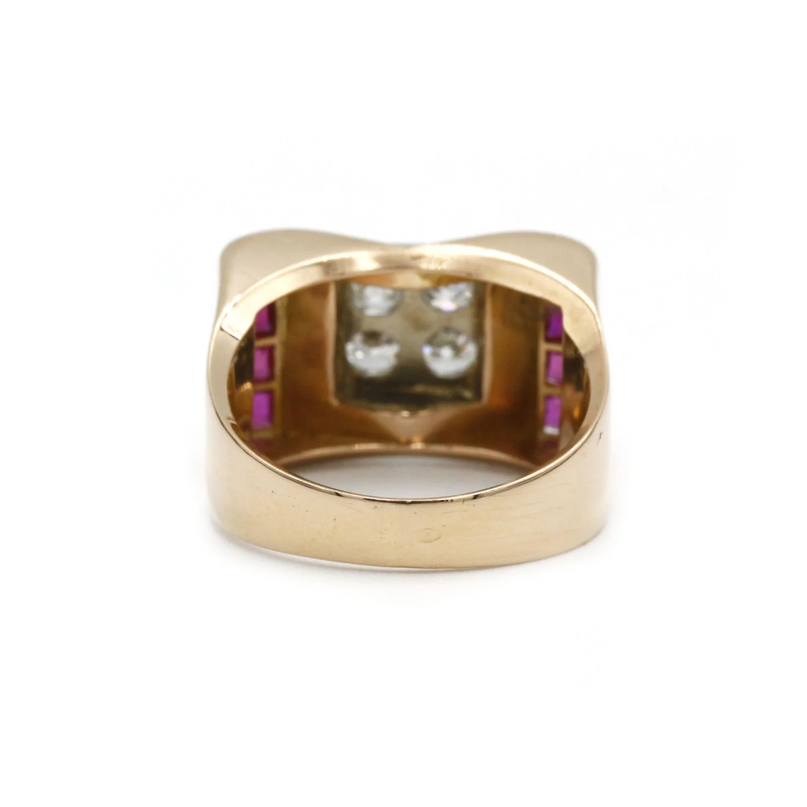 Bague TANK - Or, diamants et rubis - Image 6