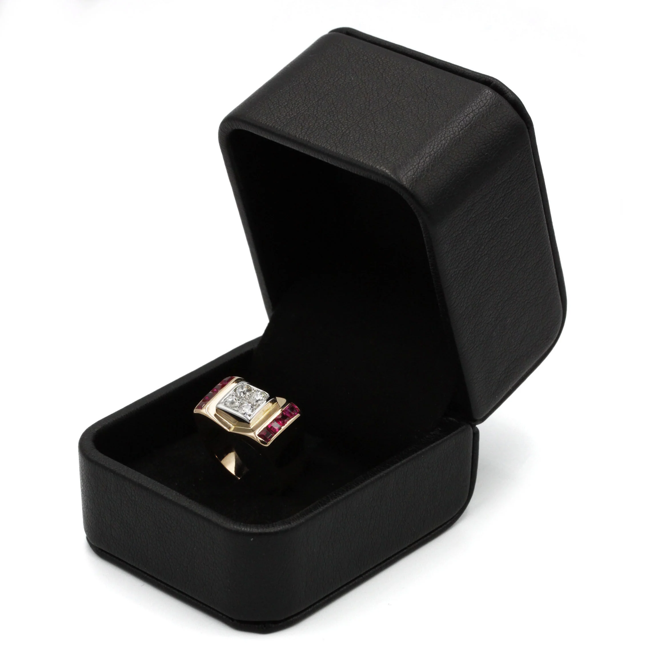 Bague TANK - Or, diamants et rubis - Image 7