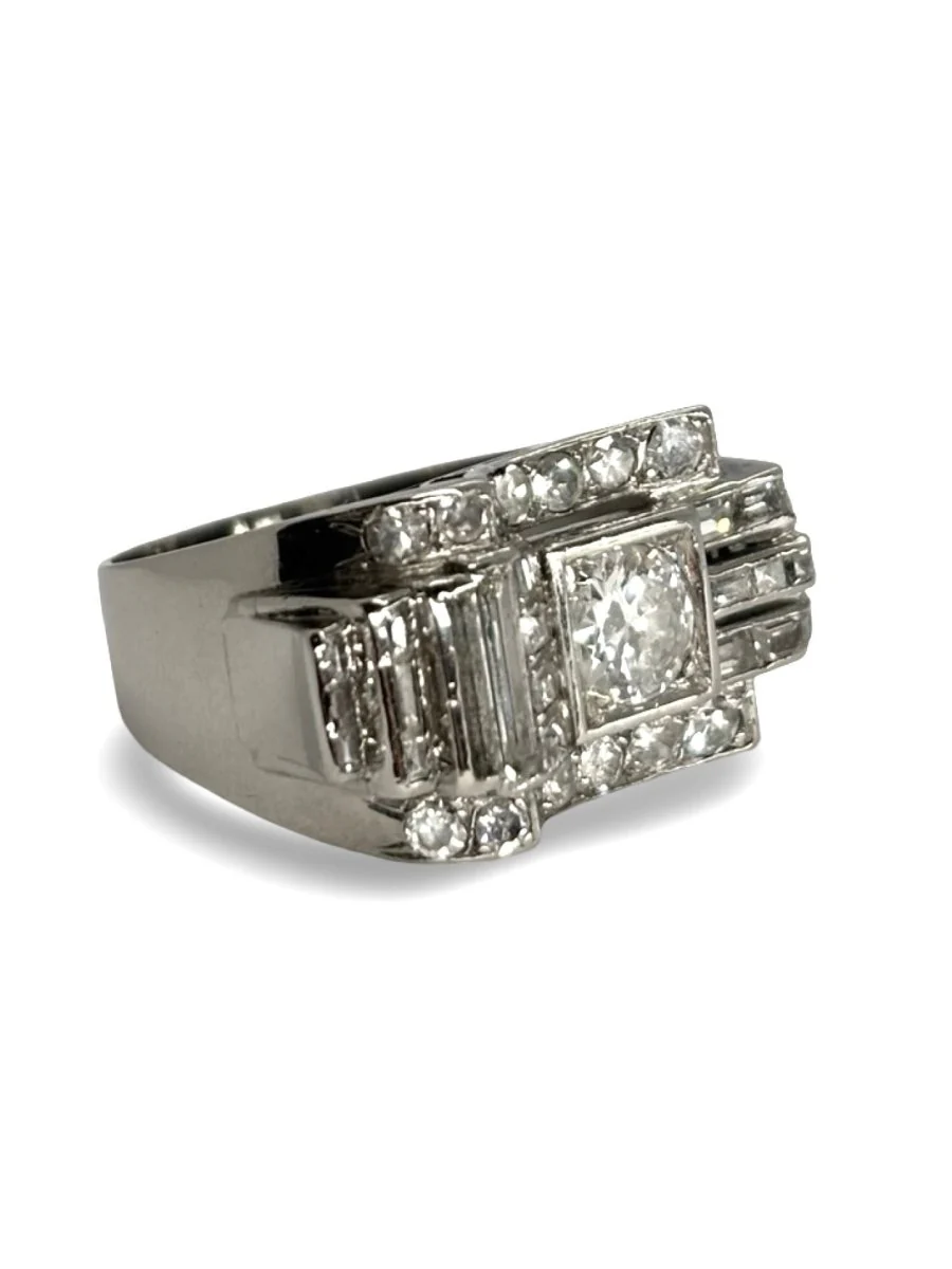 Bague Tank platine et diamants 2,11 ct - Image 4