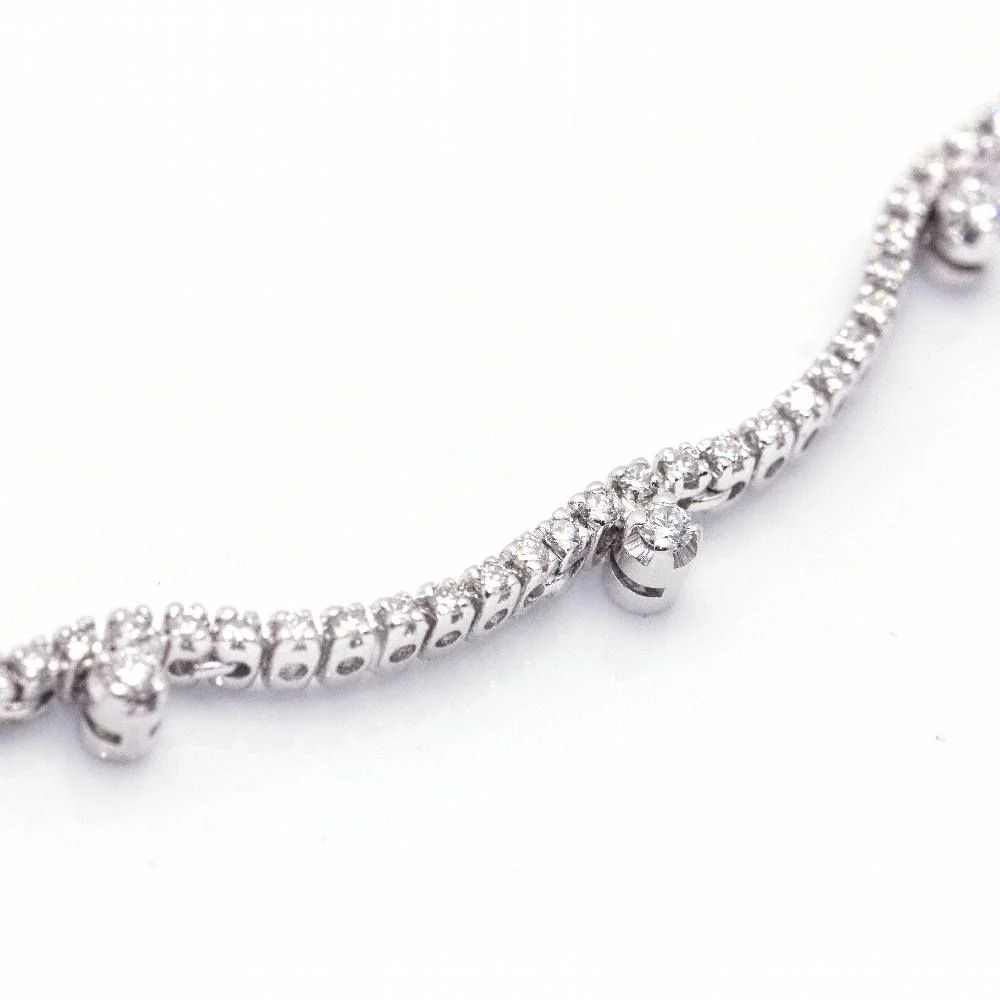 Collier VAGUES en or blanc et diamants - Image 3