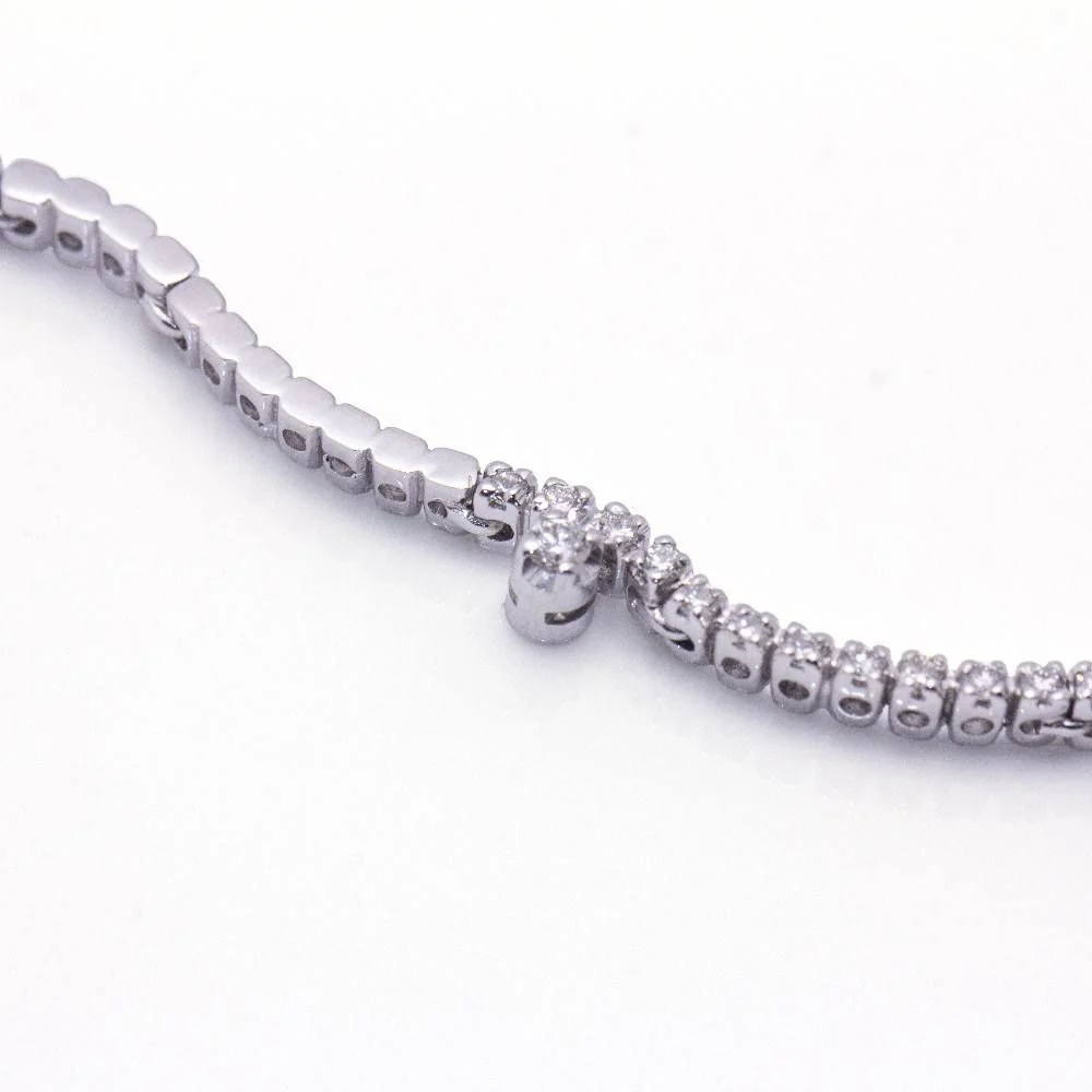 Collier VAGUES en or blanc et diamants - Image 4