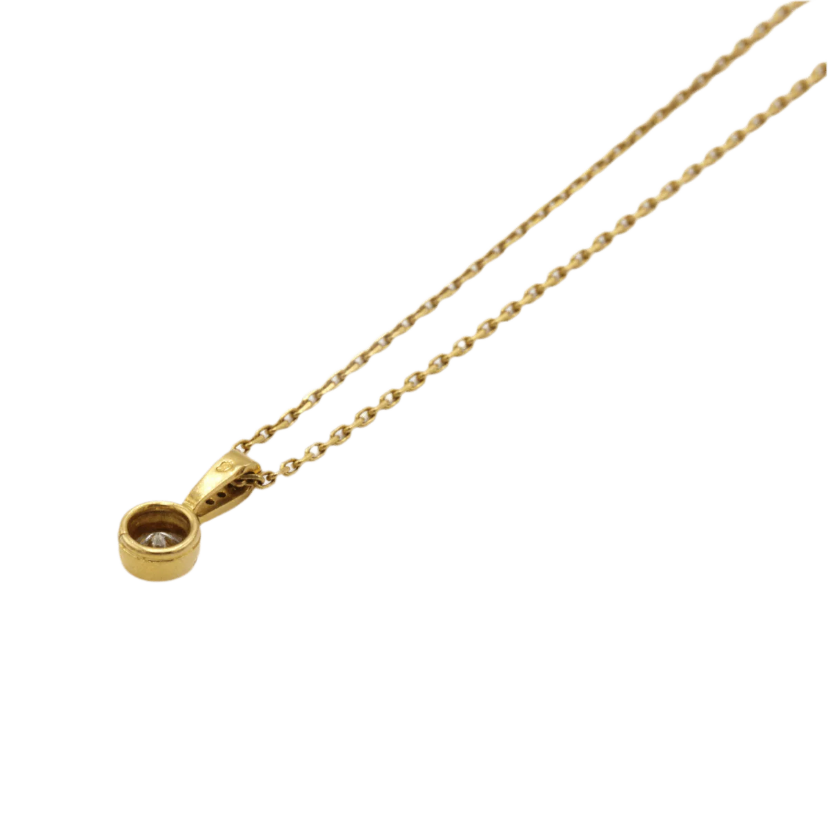 Collier Pendentif en or jaune et diamants - Image 3