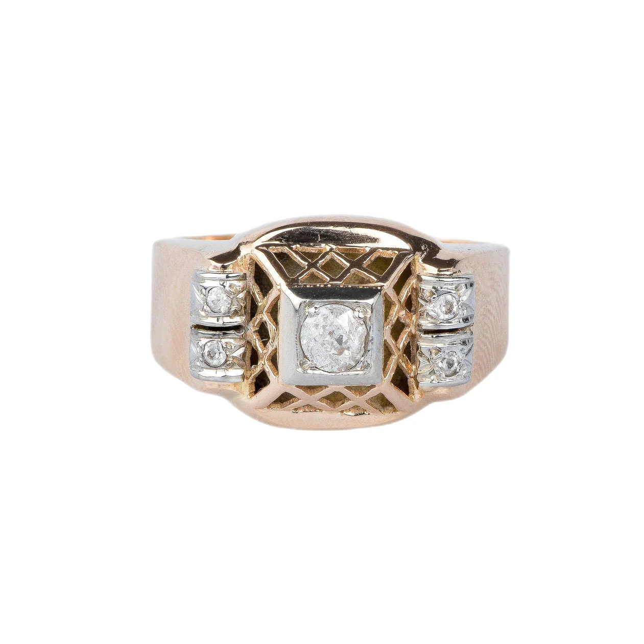 Bague en or rose 18 cts