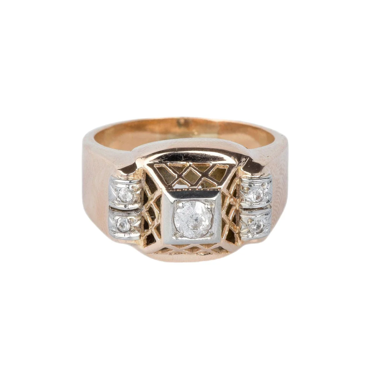 Bague en or rose 18 cts - Image 3