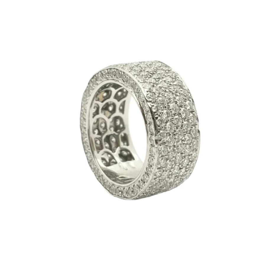 Bague Bandeau en or blanc et diamants - Image 4