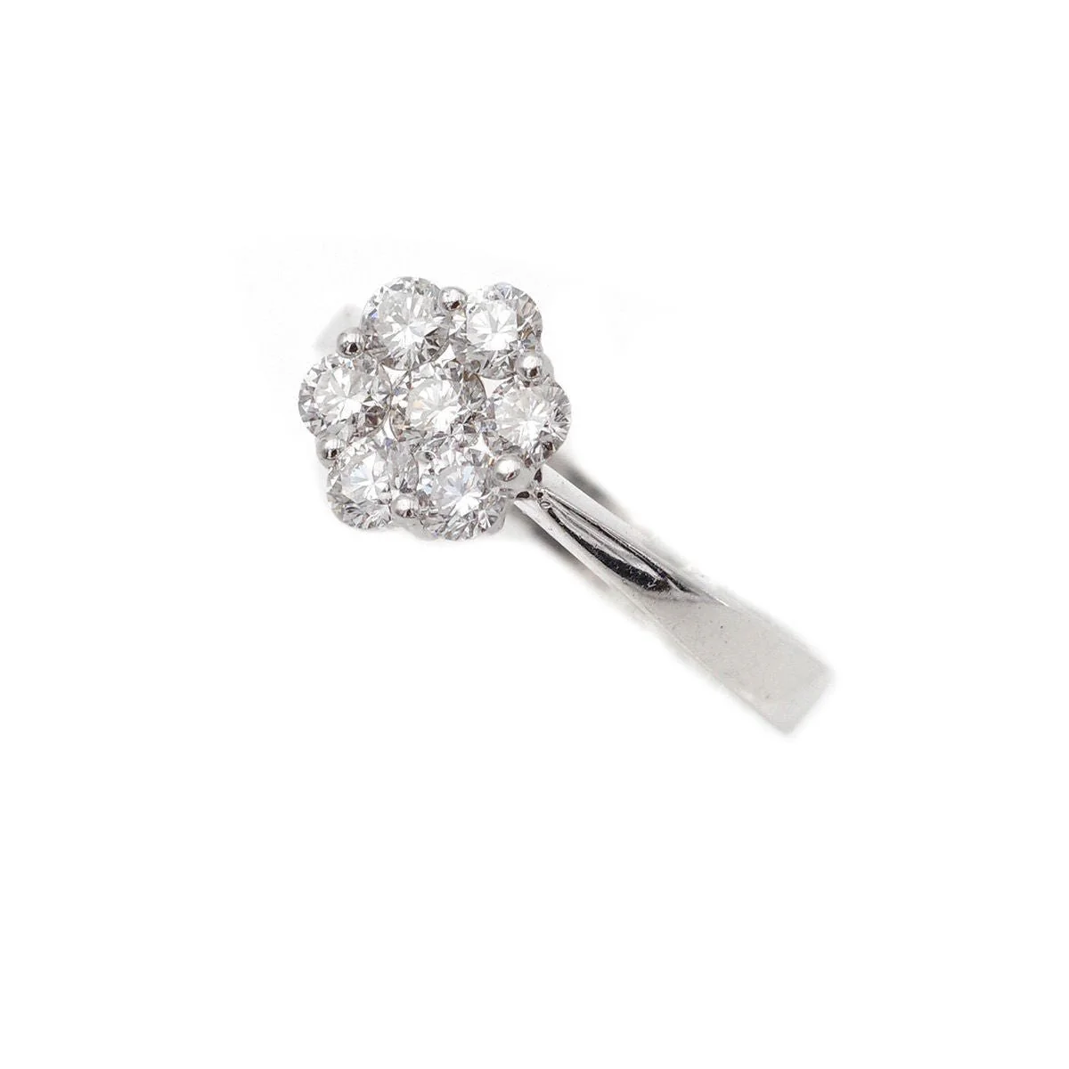 Bague Marguerite en or blanc et diamants - Image 3