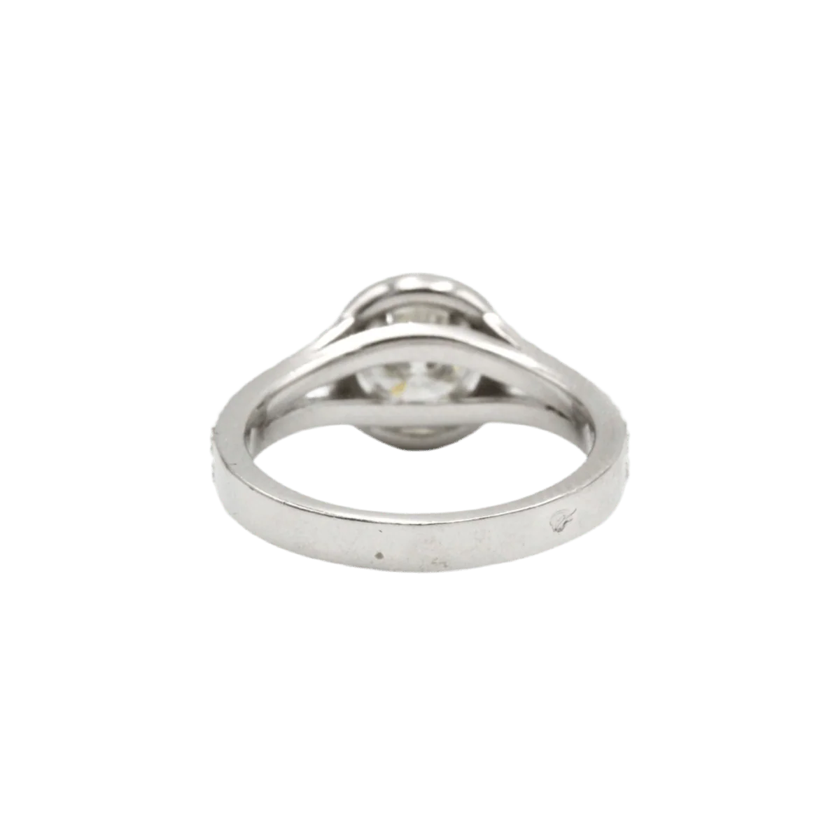 Bague Solitaire en or blanc et diamants - Image 3