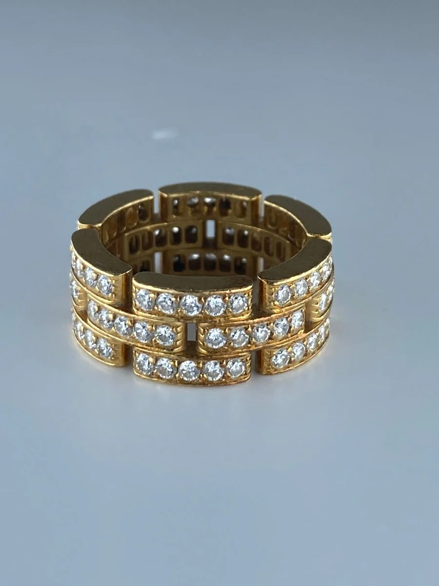 Bague CARTIER maillons PANTHÈRE en or jaune et diamants - Image 5