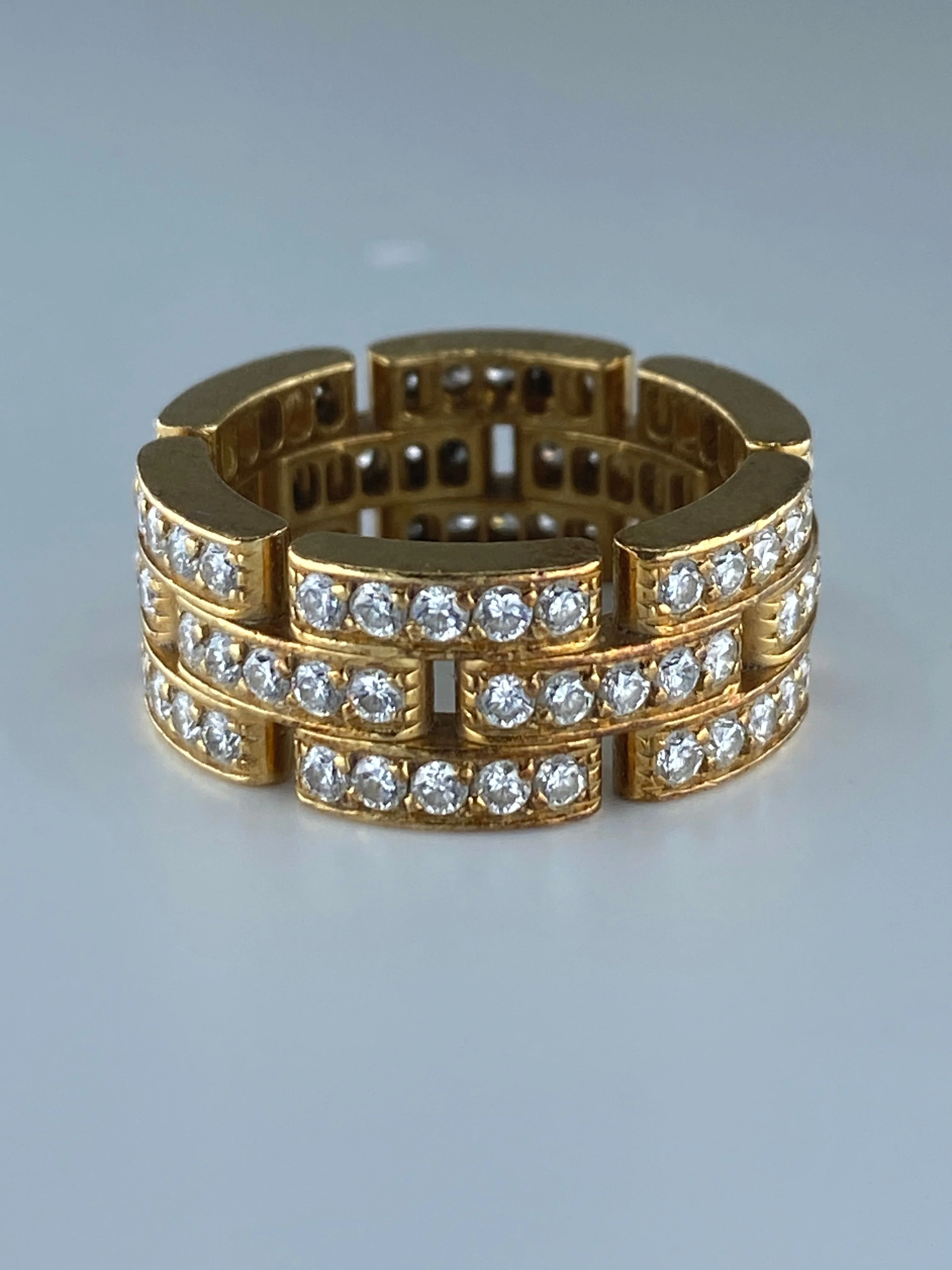 Bague CARTIER maillons PANTHÈRE en or jaune et diamants - Image 6