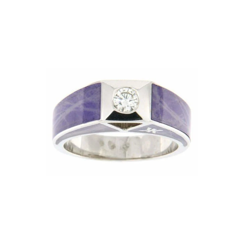 Solitaire Korloff or gris et diamant