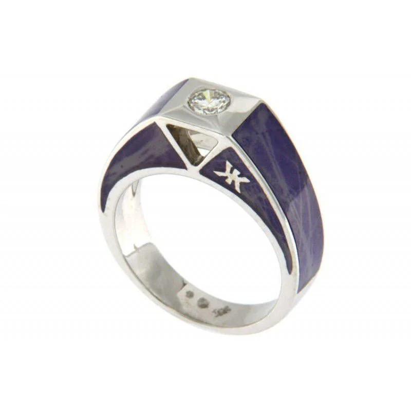 Solitaire Korloff or gris et diamant - Image 3