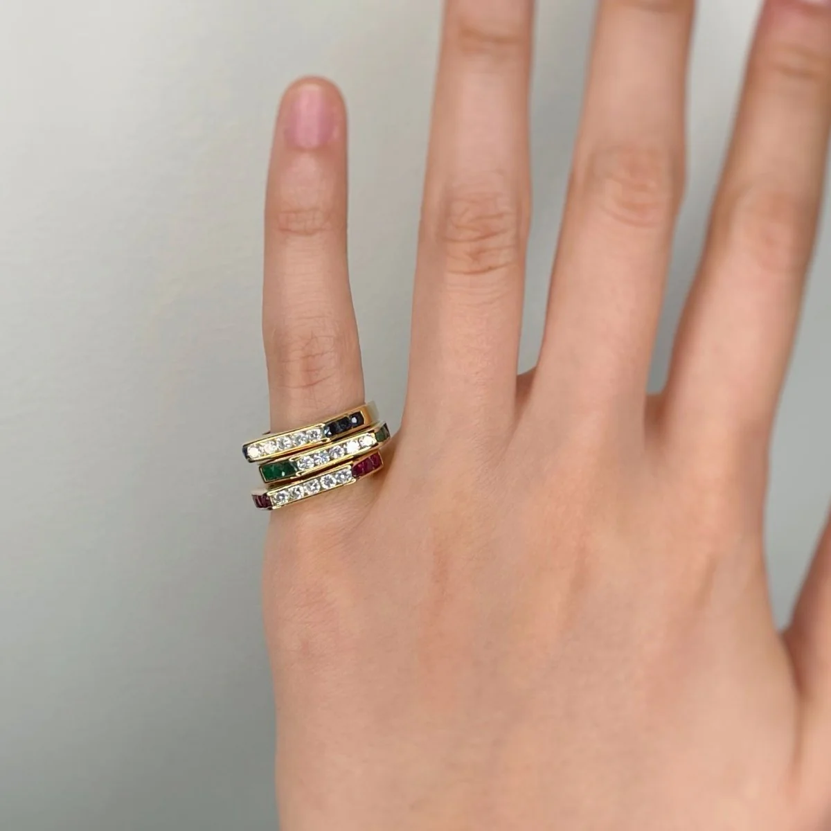Bague - Or, Diamants et Rubis - Image 4
