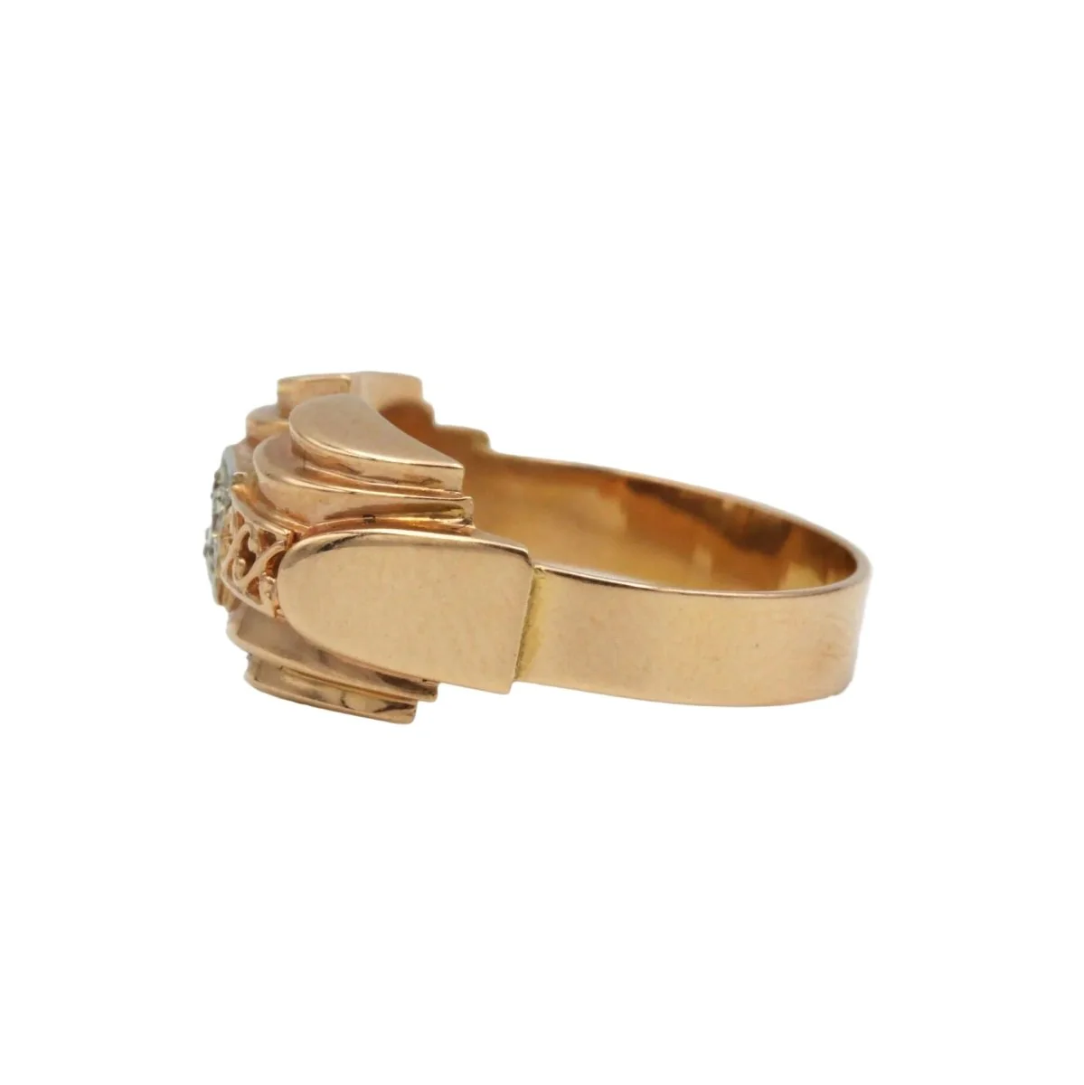 Bague Tank en or jaune et diamant - Image 2