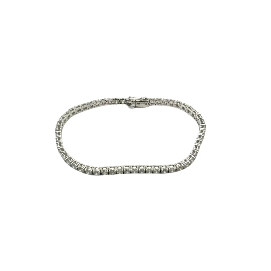 Bracelet Ligne en or blanc et diamants - Image 2