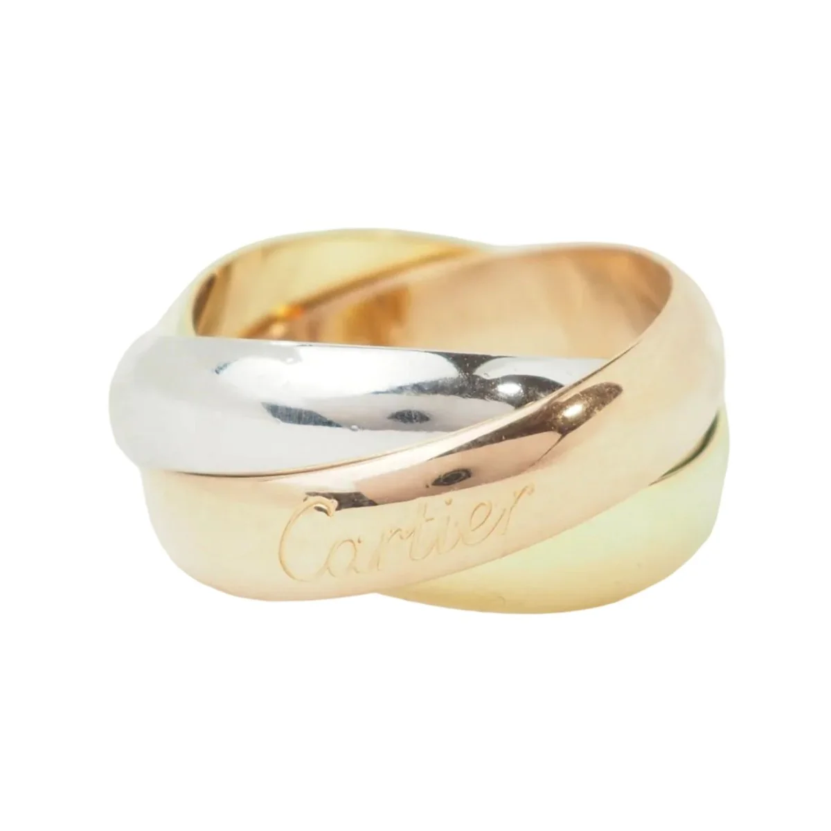 Bague Alliance CARTIER "Trinity" en or blanc, or jaune et or rose