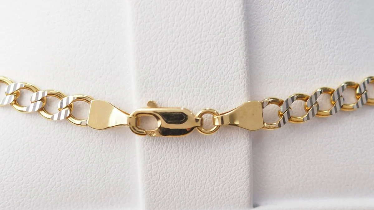 Collier maille fantaisie en or jaune - Image 5