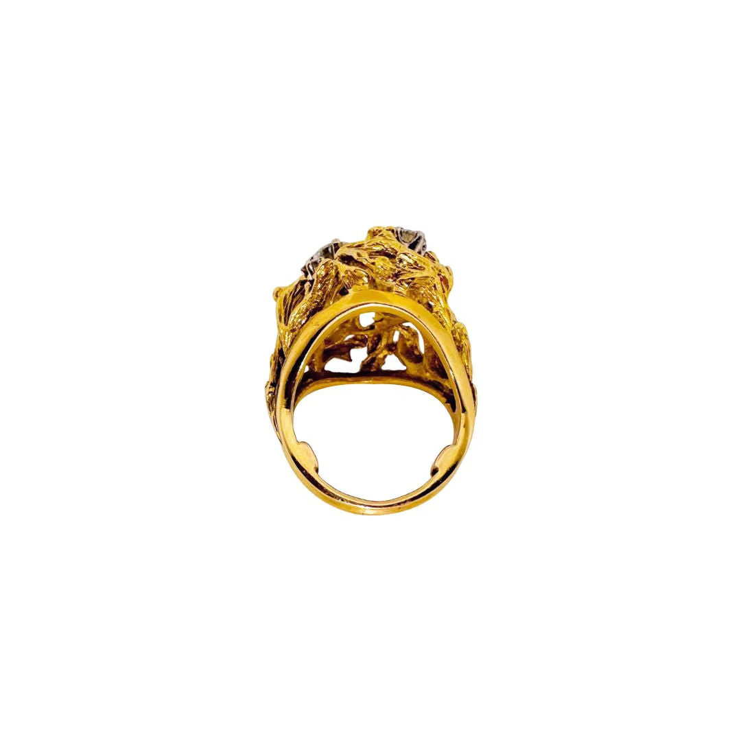 Bague Dôme en or jaune et diamants - Image 4
