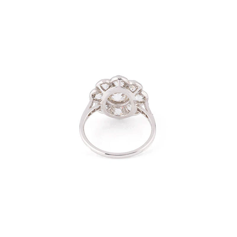 Bague Marguerite Art Déco en platine et diamants - Image 4