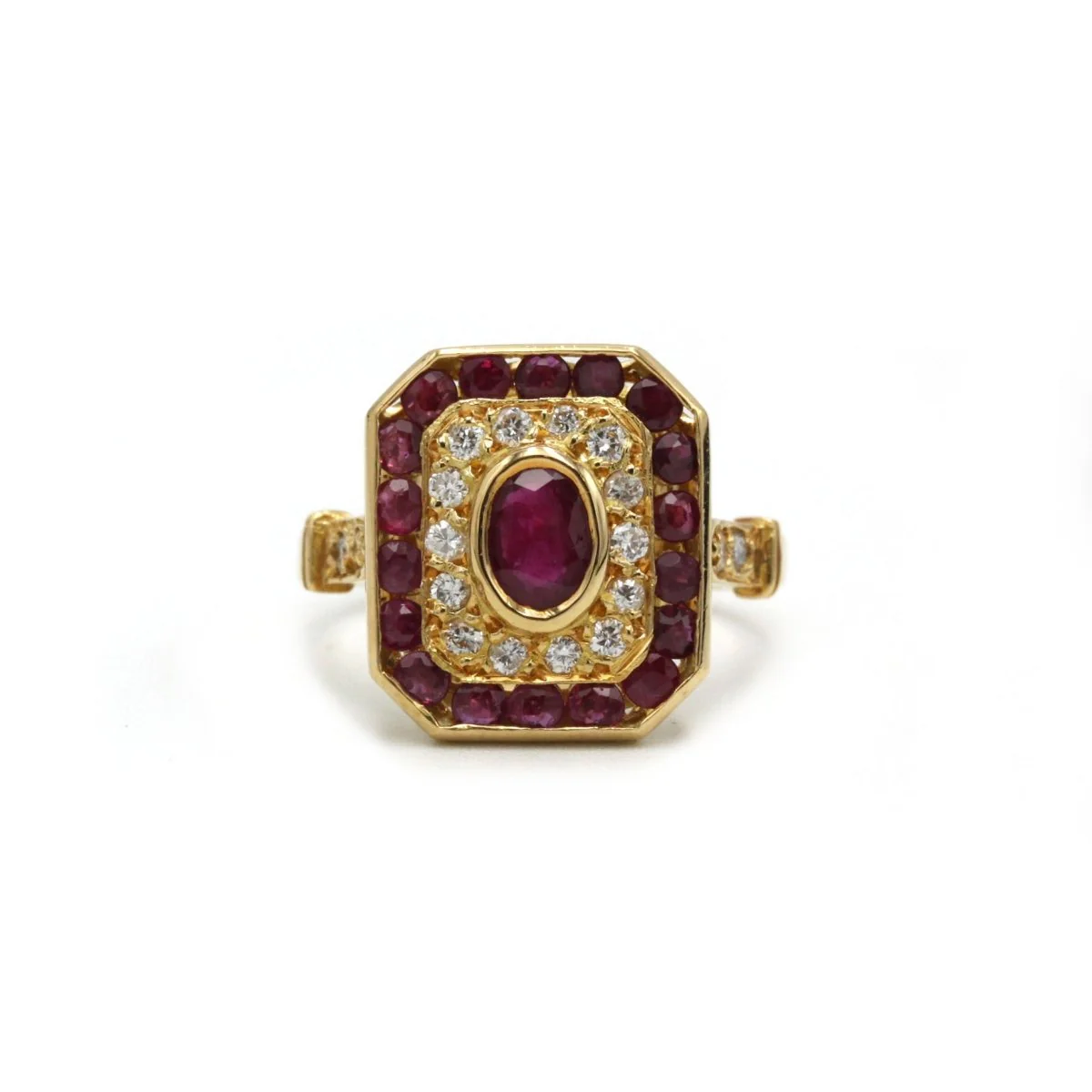 Bague - Or, Rubis & Diamants