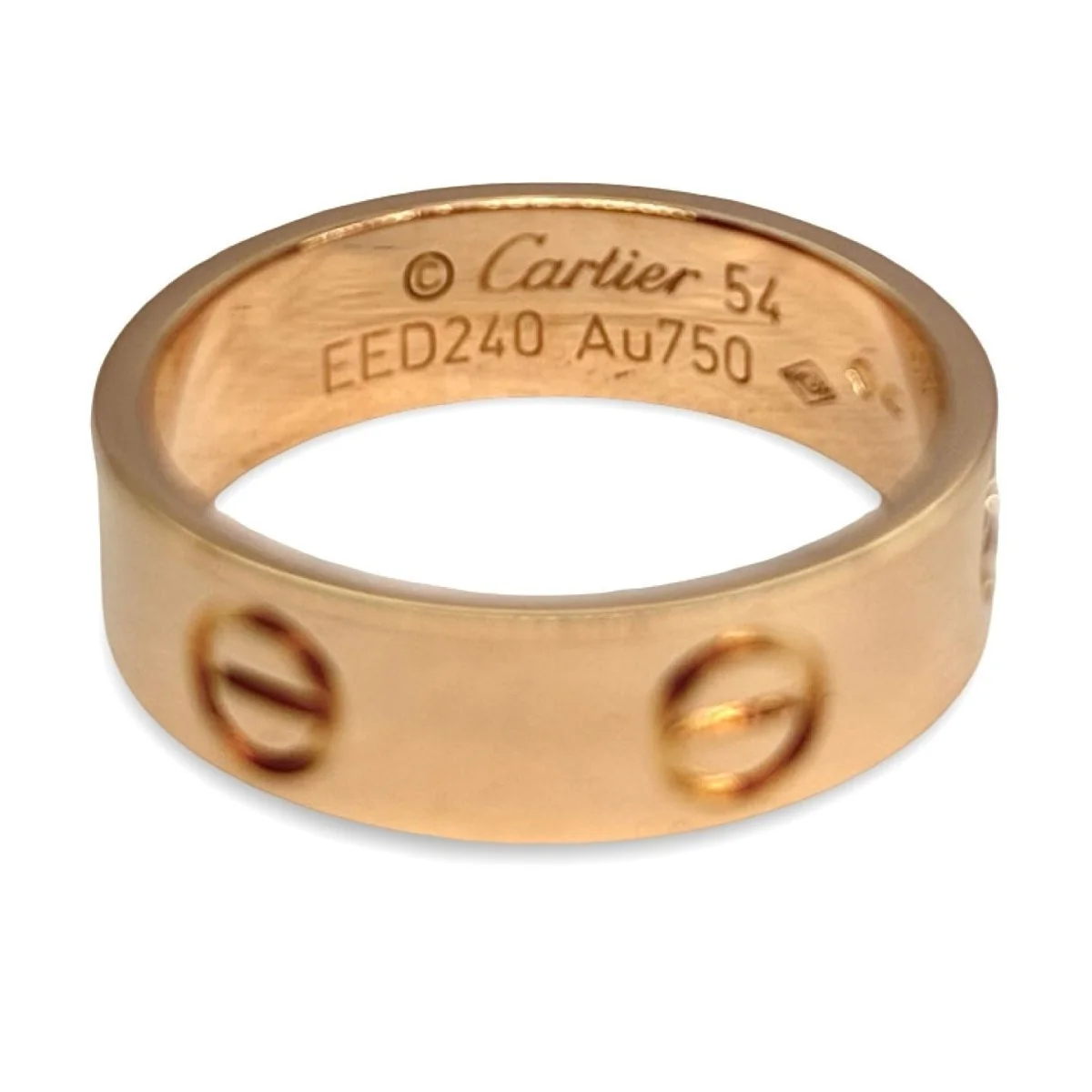 Bague Cartier Love moyen modèle or rose - Image 3
