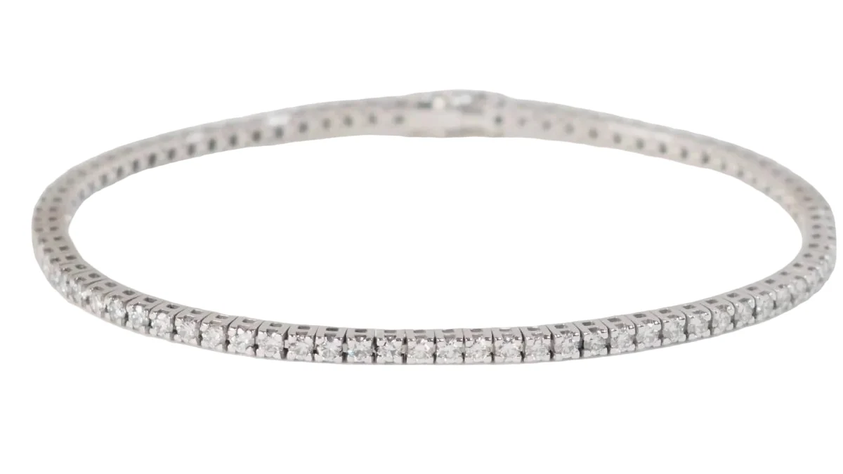 Bracelet Ligne en or blanc et diamants