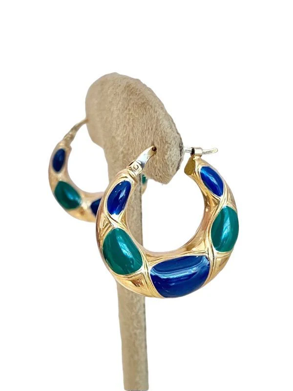 Boucles d’oreilles Créoles, en or jaune 18k - Image 3