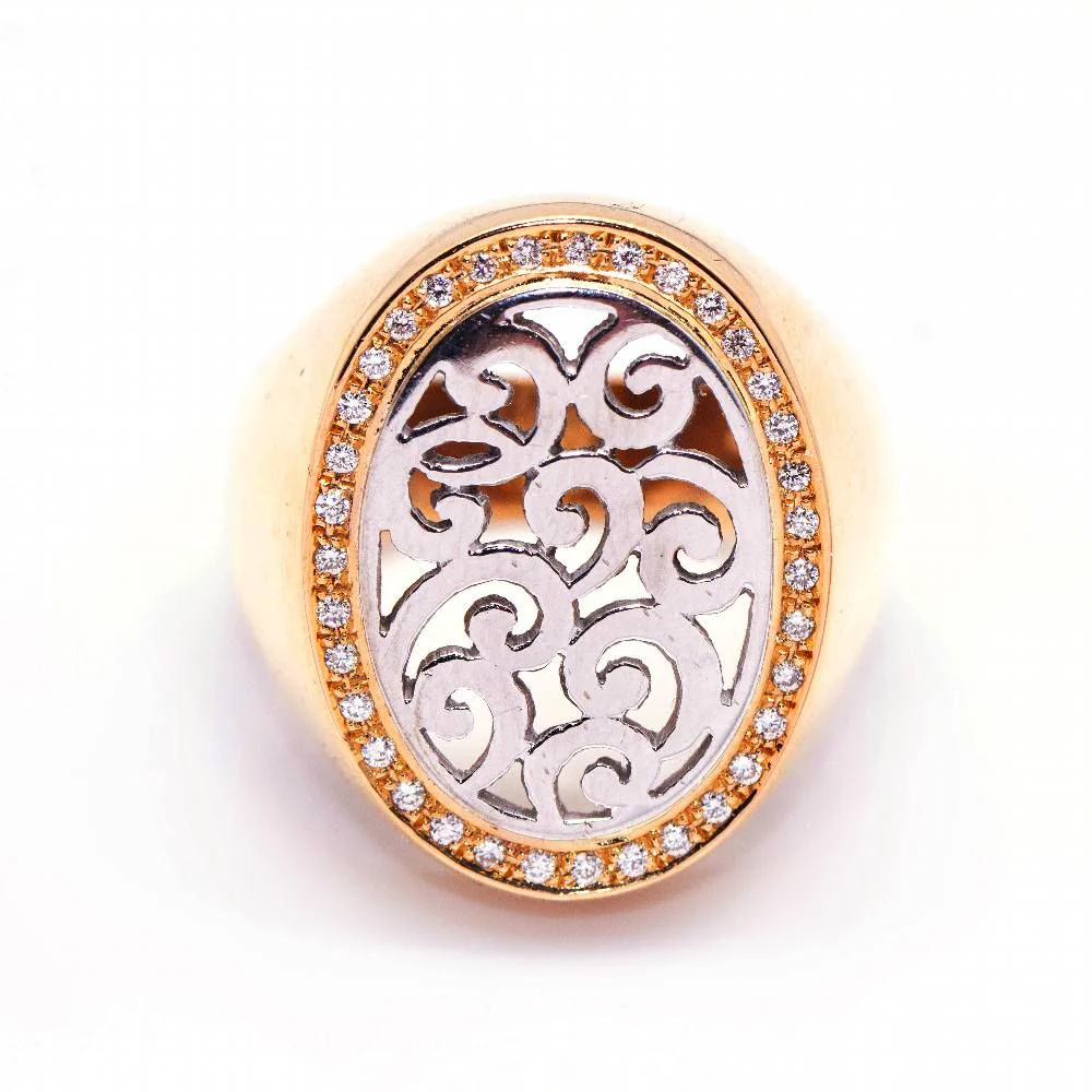 Bague SIGNAL en or bicolore et diamants - Image 3