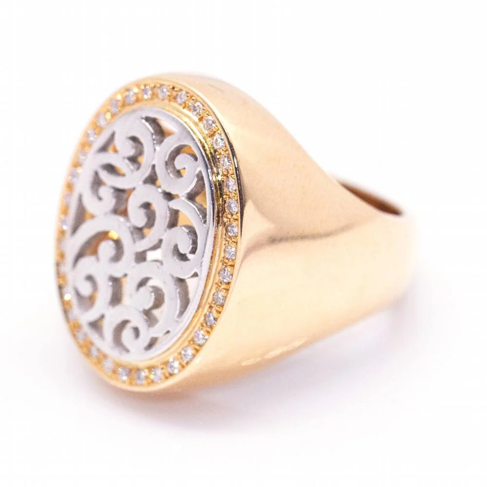 Bague SIGNAL en or bicolore et diamants - Image 4