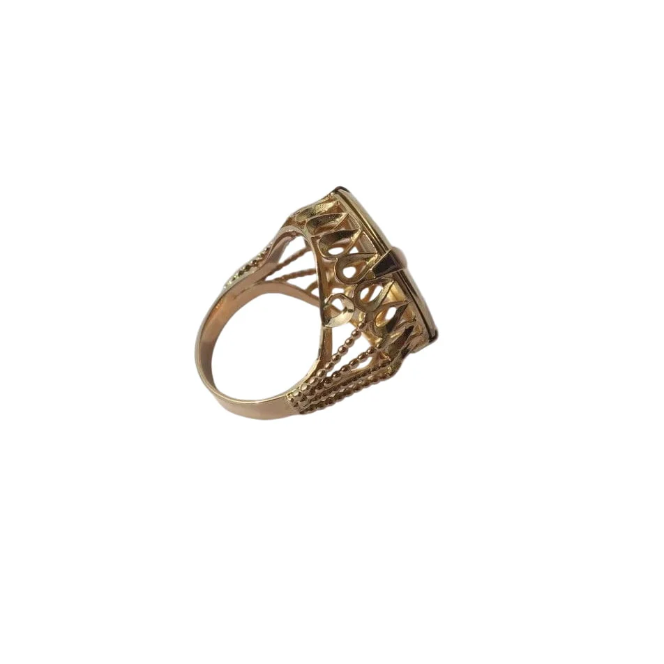 Bague A. AUGIS chevalière médaille d'amour en or jaune - Image 11