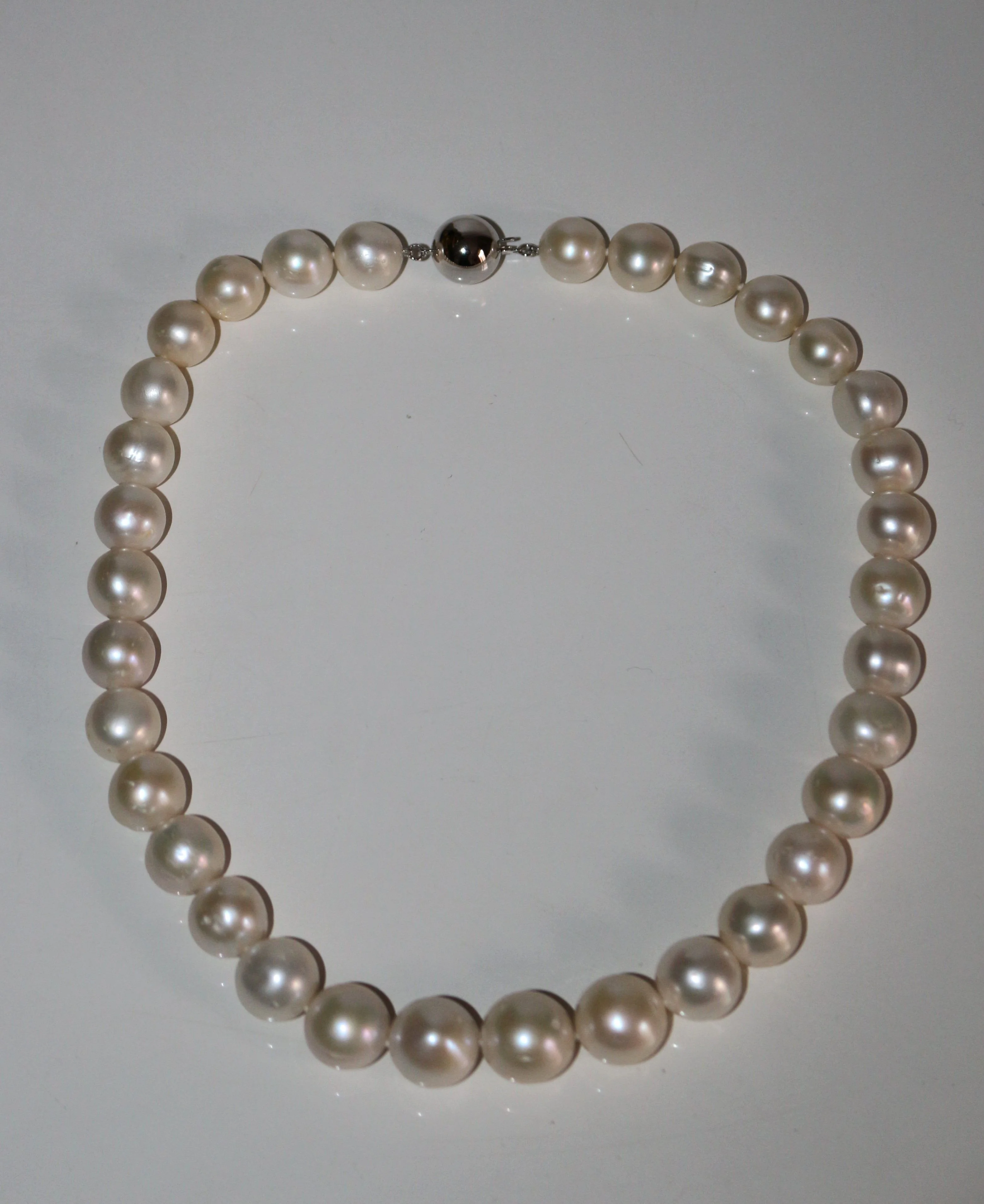 Collier De Grosses Perles De Culture Crème - Image 3
