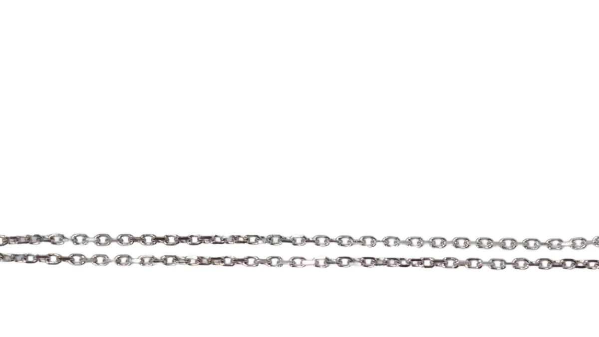 Collier pendentif en or blanc, saphir et diamants - Image 2