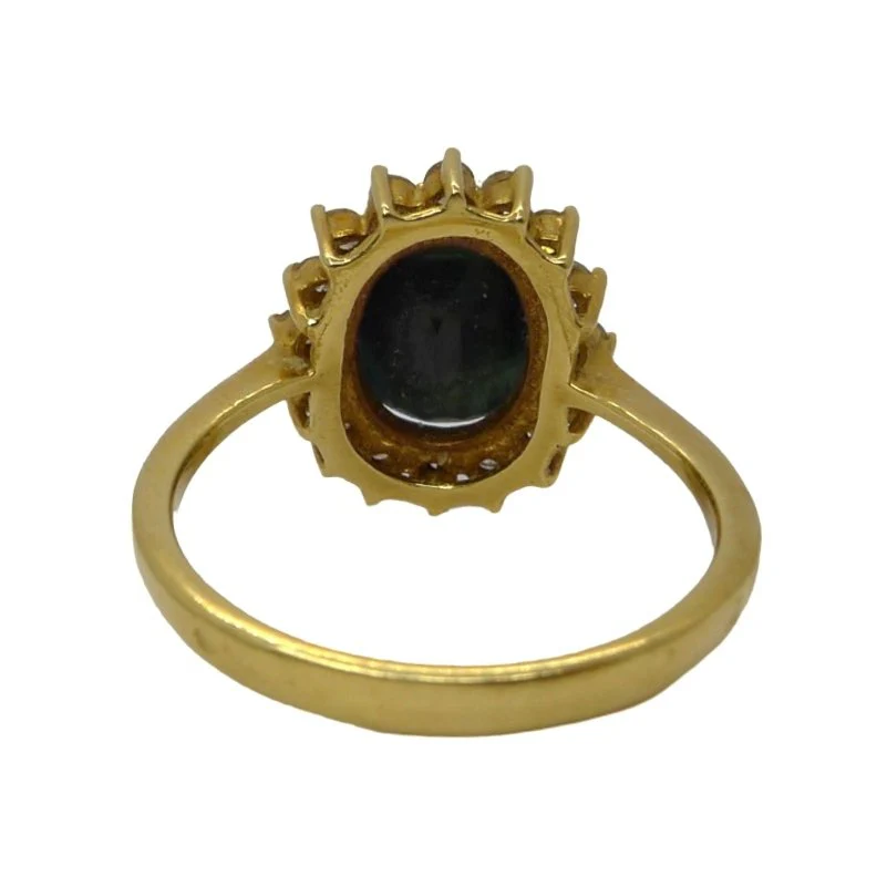 Bague Marguerite or jaune, saphir et diamants - Image 3