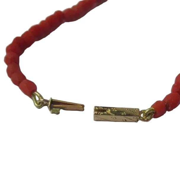 Bracelet Souple en or rose et corail - Image 4